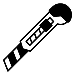 Utility Knife Icon: Box Cutter for Crafting and DIY Projects