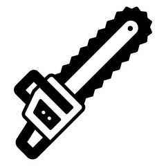 Chainsaw Icon: Power Tool for Cutting and Woodworking