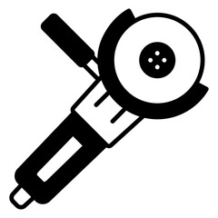 Angle Grinder Tool Illustration for Metalwork and Construction