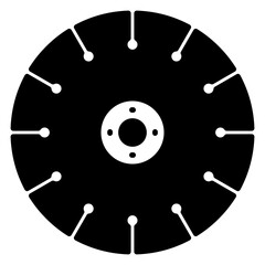 Diamond Saw Blade Silhouette for Cutting Hard Materials