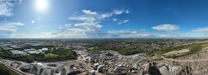 Aerial Drone View Heavy Industrial