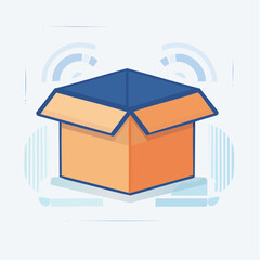 Cardboard boxes displayed on white backgrounds
