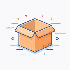 Cardboard boxes displayed on white backgrounds