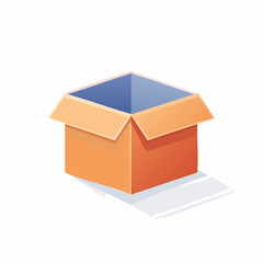 Cardboard boxes displayed on white backgrounds