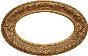 Ornate gold oval frame