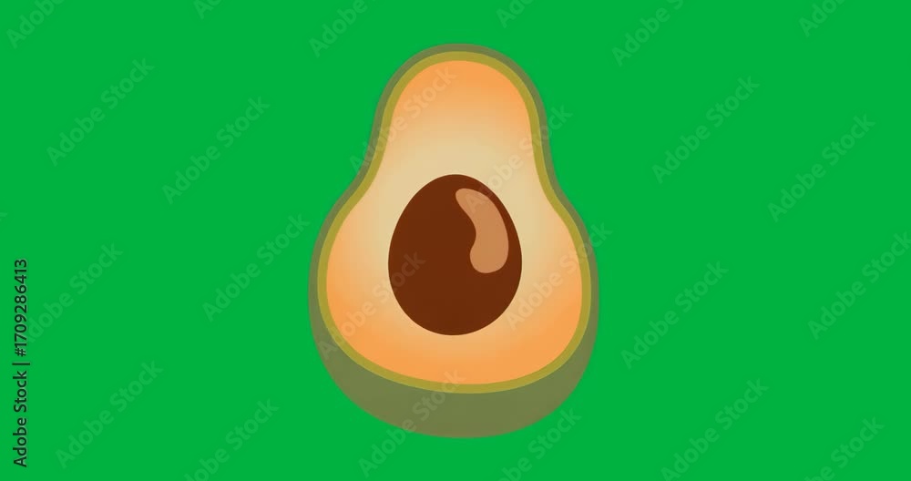 Poster Emerging seed shape rotating with pulsing outline on transparent backdrop showing cosmic animation