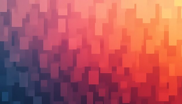 Abstract colorful background with pixelated rectangular shapes and gradient hues