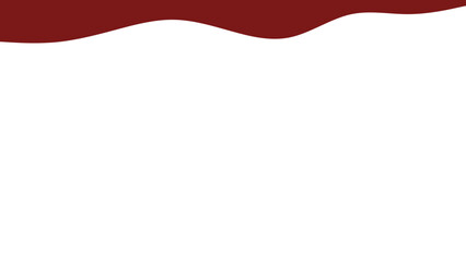 Minimalist graphic design featuring a graceful wavy dark red stripe on a clean white background, perfect for presentations, branding, or creative layouts.