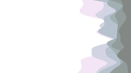 Abstract background featuring soft, overlapping wavy layers in shades of grey, lavender, and white, creating a fluid, modern design element.