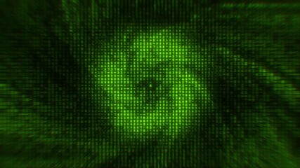 tornado matrix binary code effect. spiral binary code technology background swirling into the center - Powered by Adobe