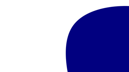 Dynamic abstract background featuring a bold dark blue curve against a crisp white space, ideal for modern design and presentation templates.
