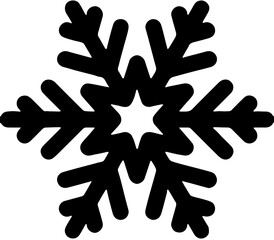 black silhouette vector of a snowflake