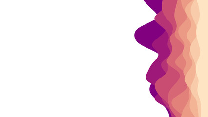 Modern abstract background featuring flowing wavy layers in shades of purple, pink, and peach. Ideal for digital design, presentations, and creative projects.