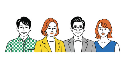 Diverse team members stand confidently ready for new challenges in a thriving startup environment