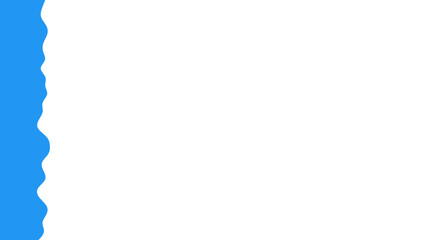 Obraz premium Clean blue wavy border on a white background, ideal for graphic design, presentations, or text overlay. Simple, modern, and versatile design element.