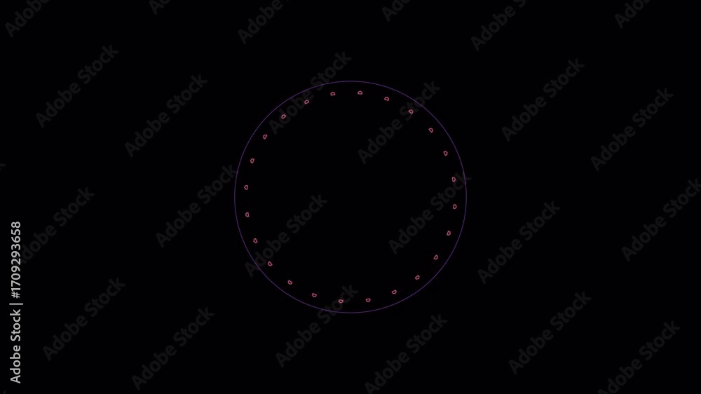 Poster mysterious black circle with subtle dots and edges.