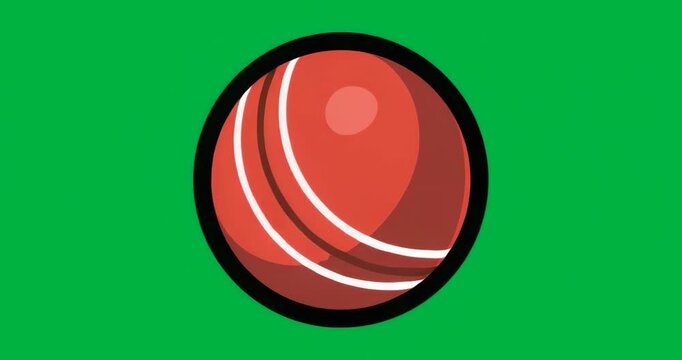 Glitch causing red sphere spinning shifting stripes on transparent backdrop, showcasing digital art