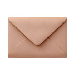 Rose gold envelope, closed, top view