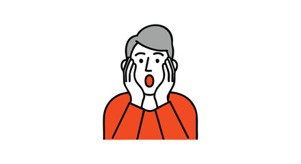 Woman reacting with shock and surprise to unexpected news with hands on her face in disbelief