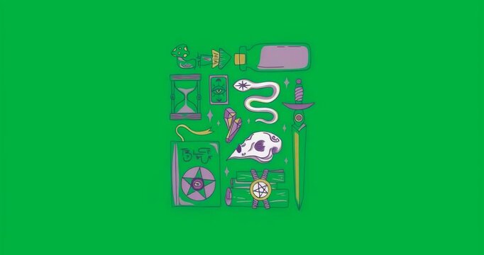 Card emblem flickering green glow causing smoke and sparks from artifacts on transparent layer