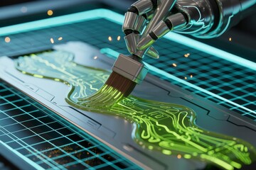 Robotic hand precisely wields laser for advanced manufacturing and technology