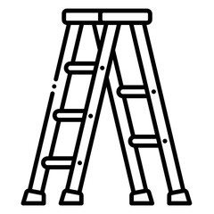Step Ladder Icon, Construction Equipment
