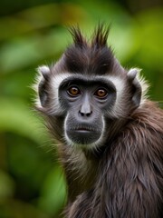 Obraz premium Captivating monkey portrait tropical rainforest animal photography close-up nature wildlife exploration