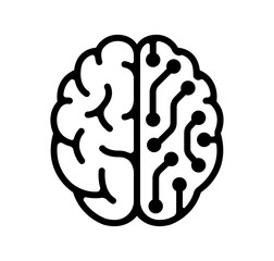 AI (Artificial Intelligence) vector icon illustration