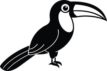 tropical toucan bird vector art