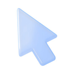 3D Mouse Cursor Arrow Icon &ndash; Transparent Background