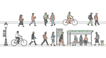 Naklejka premium group of business people