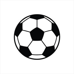 Soccer Ball Silhouette – Vector Football Icon Design
