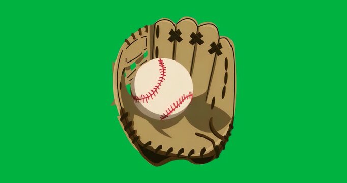 Start glove holding rotating baseball revealing red stitching pulsing aura transparent background