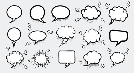 Spice up your designs with comic book style speech bubbles for a fun, engaging, and playful touch