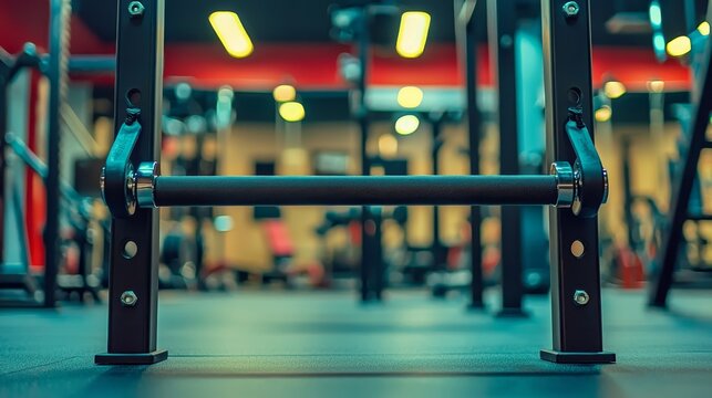 Parallel bar for exercise in the functional training gym.