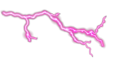 Pink Lightning Thunder Effect PNG Transparent Energy Glow
