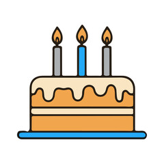 birthday cake vector illustration design