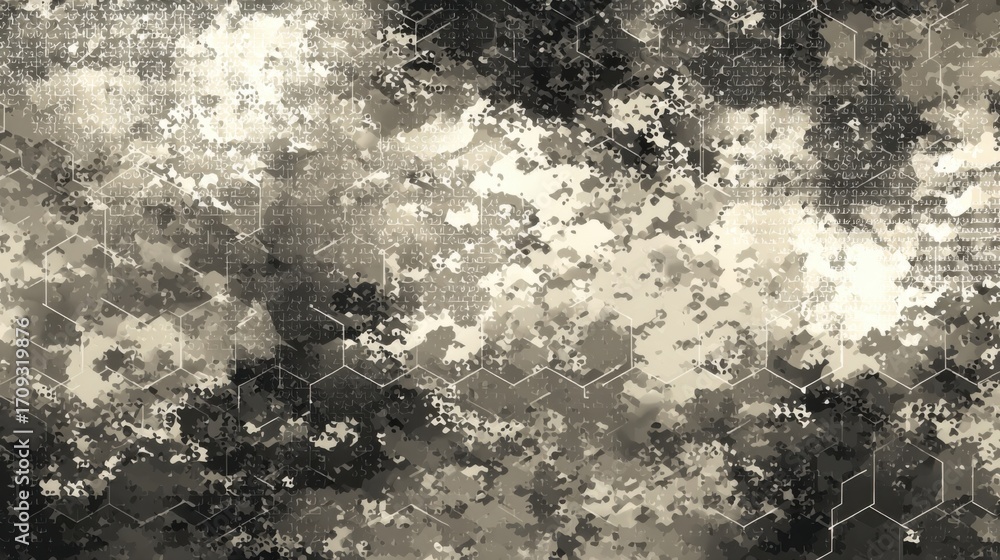 Poster abstract textured camouflage pattern