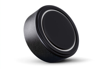 Modern wireless speaker design with sleek black finish, perfect for home audio or professional...