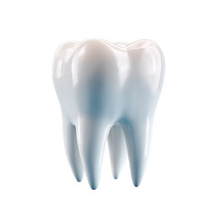 single healthy white tooth isolated on transparent White background png