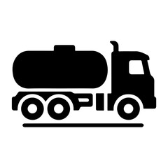 Editable Pictogram Icon Vector of Cargo Tanker Truck