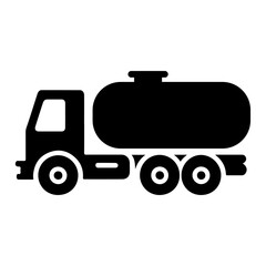 Tanker Truck Pictogram Vector Icon Isolated Illustration