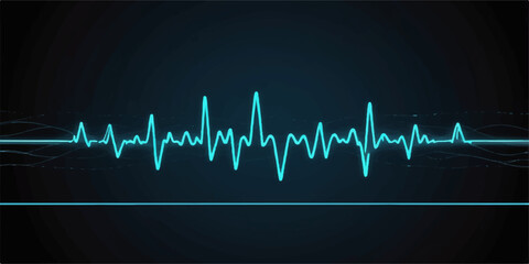 Obraz premium Healthy green cardiogram pulse on a medical monitor