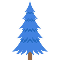 Winter Christmas Tree Illustration