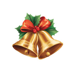Christmas bells isolated on transparent White background png