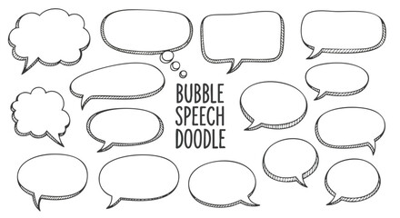 Hand-drawn speech bubbles offer creative space for your ideas and dialogue in any project