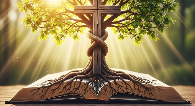 Religious Tree of Life Bible Image.