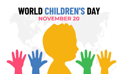 World Children’s Day on November 20 promotes children’s rights, equality, health, safety, and education, inspiring a better future for every child. Universal Children's Day. creative concept. banner.