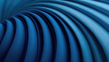 Deep blue fabric swirled in a spiral