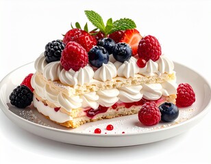 Delightful Berry Pavlova Slice A Symphony of Sweetness and Freshness